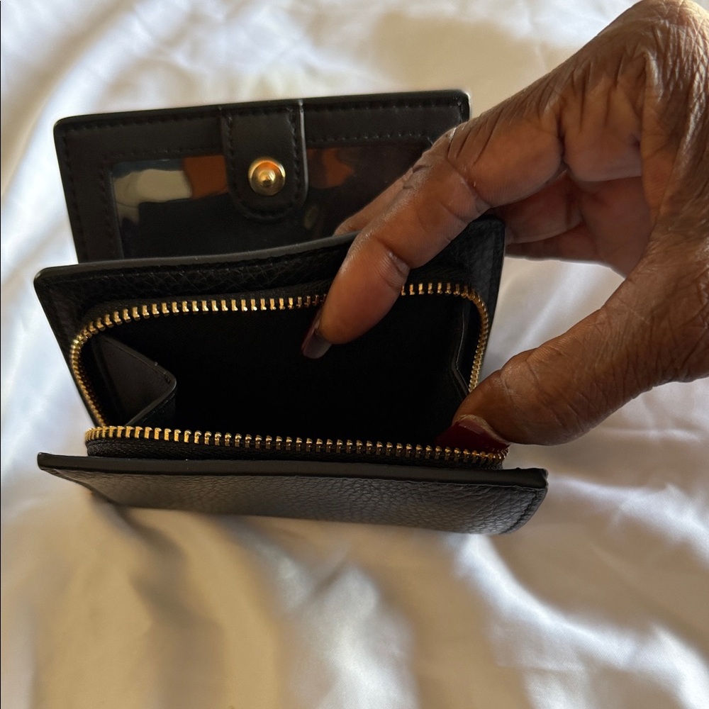 Coach Black Leather Wallet with Gold Accents - Picture 4 of 4